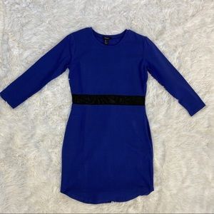 🍭Forever 21 Royal Blue Dress w/ Mesh Size L NWT